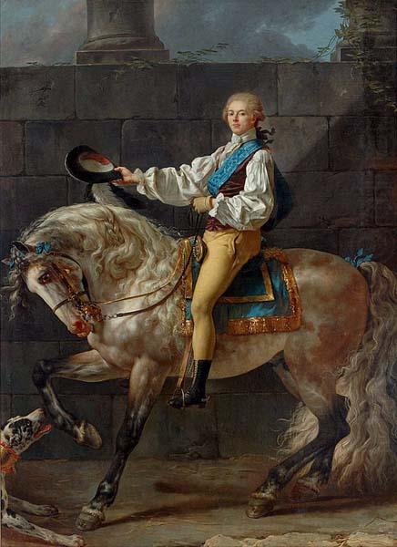 Equestrian portrait of Stanislaw Kostka Potocki, Jacques-Louis David